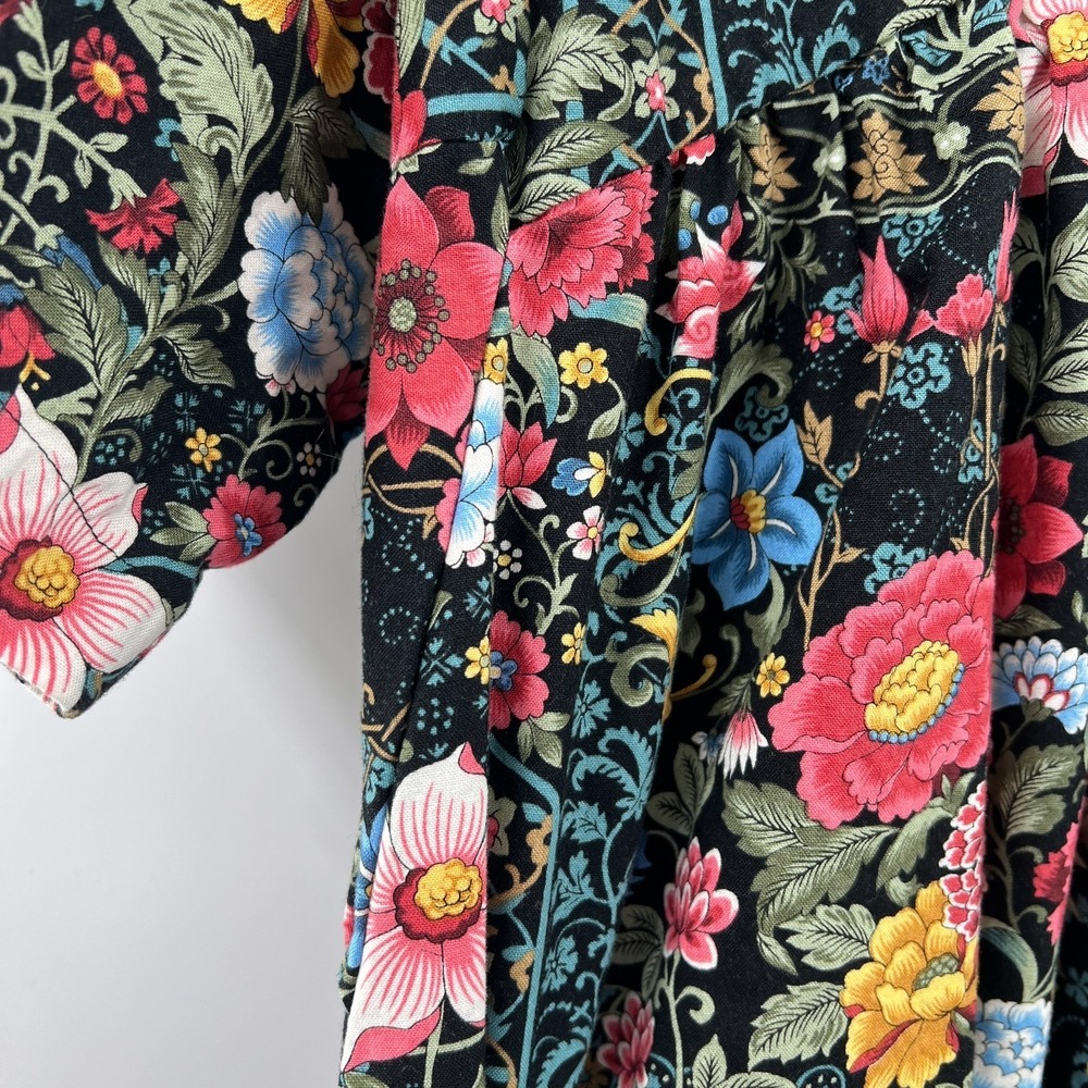 Handmade boho chic cottagecore whimsical art inspired Long Floral Dress L XL - Picture 4 of 15